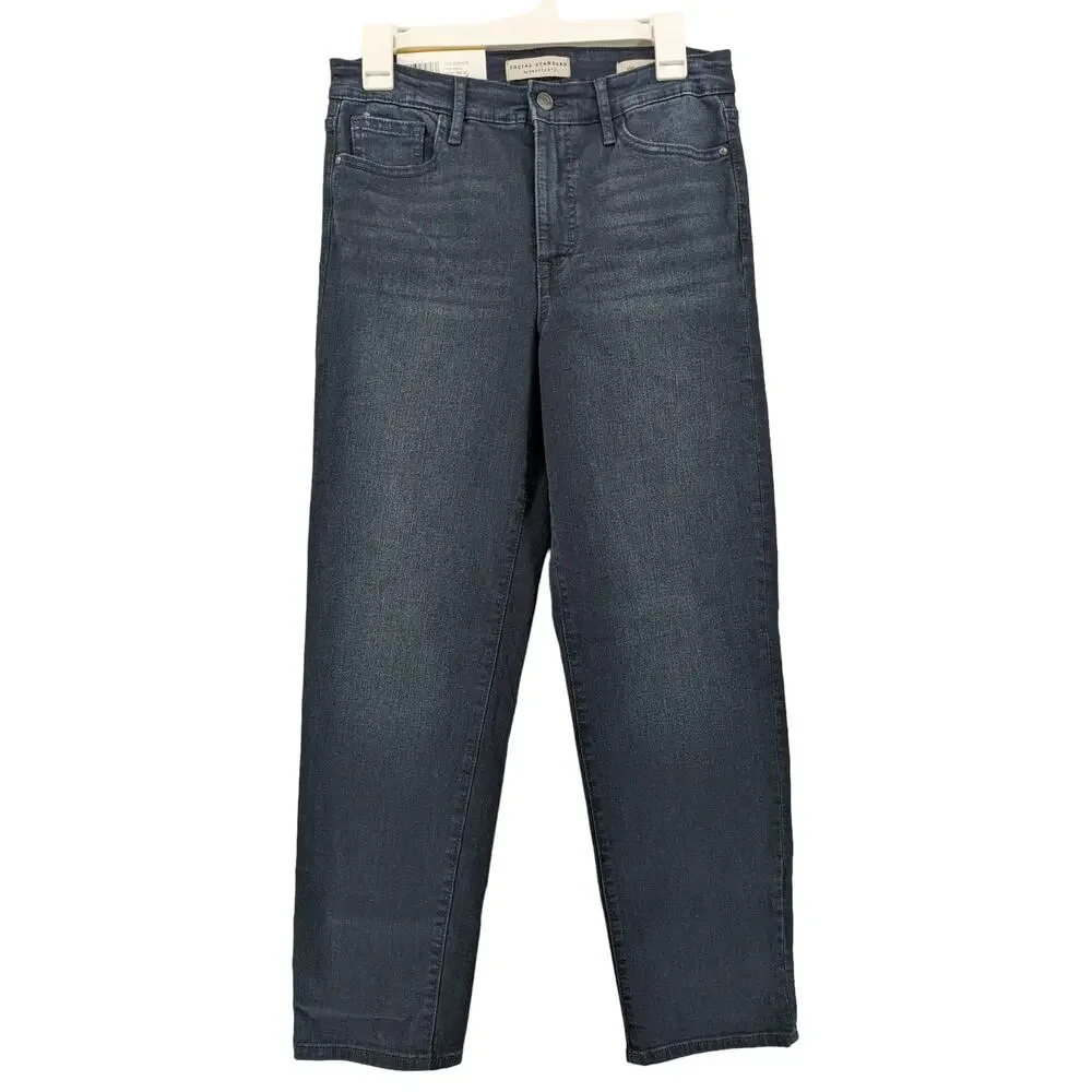 Social Standard by Sanctuary Jeans 8 Nighthawk Black Slim Straight HighRise Crop